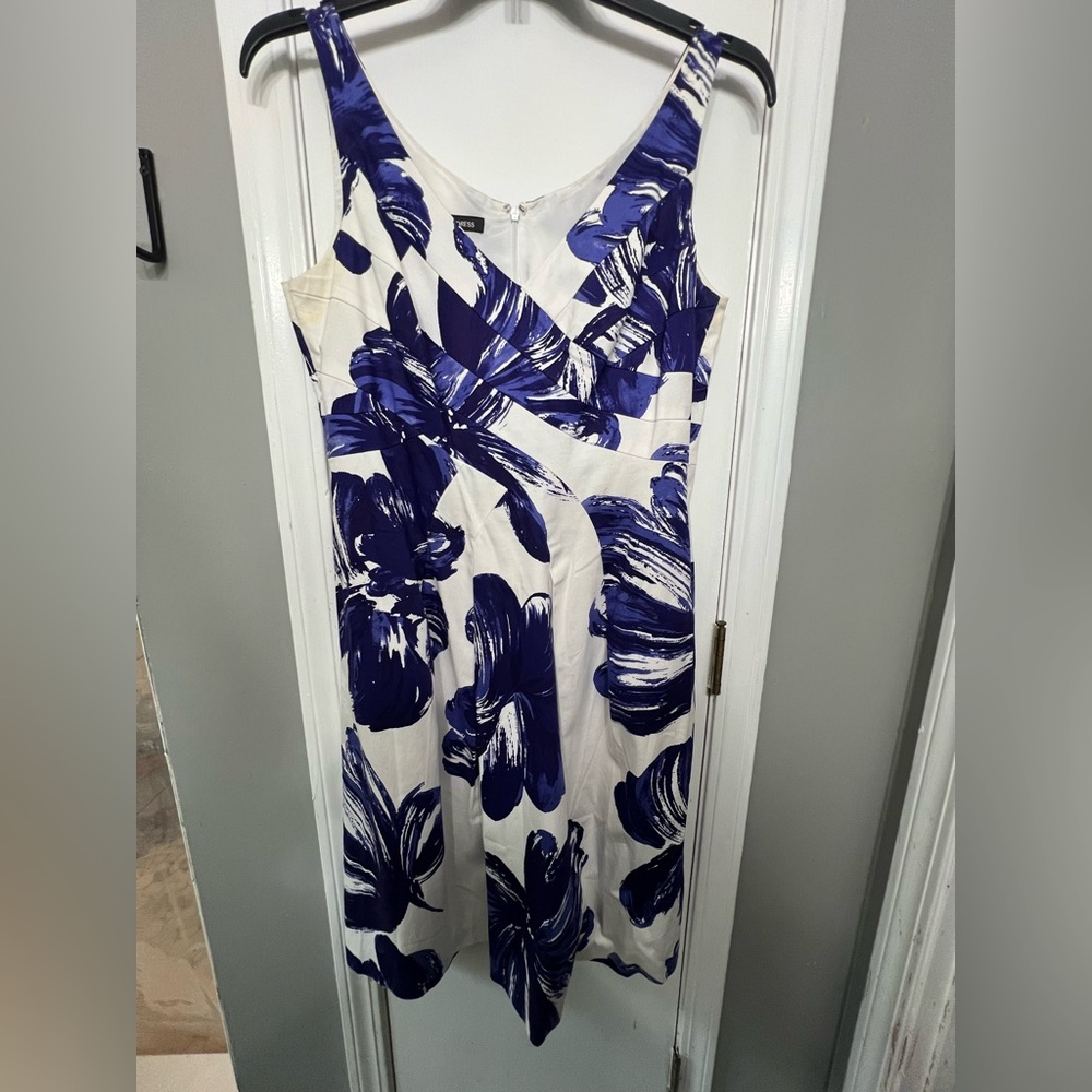 Jones Wear Dress Blue & White size 12